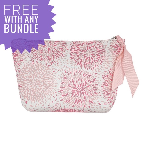 Ulta Beauty Handbags - ULTA BEAUTY Makeup bag Cosmetic bag White and pink Zippered NEW